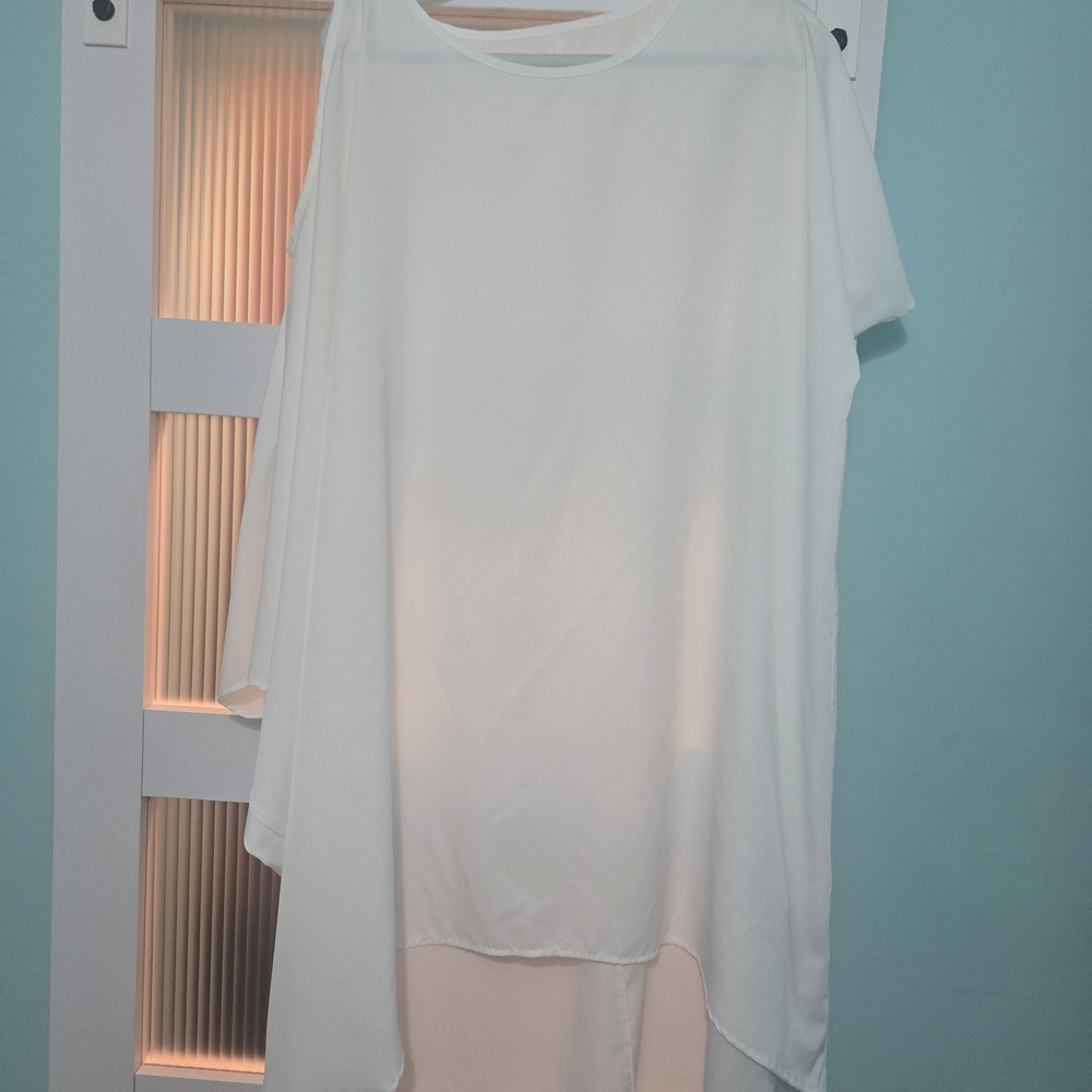 SHEIN White High Low Women's Dress